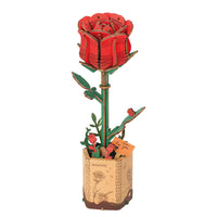 Rowood Red Rose (TW042) - Wooden Flower 3D Puzzle