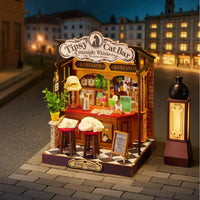 Robotime Rolife Tipsy Cat Bar DIY Miniature House DS054