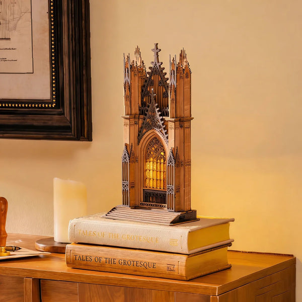 Rolife Twin-Tower Cathedral (TGA01) - Light-Up Gothic Cathedral Display