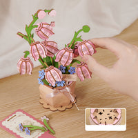 Rowood Pink Lily of the Valley (TF003) - Wooden Flower Bouquet