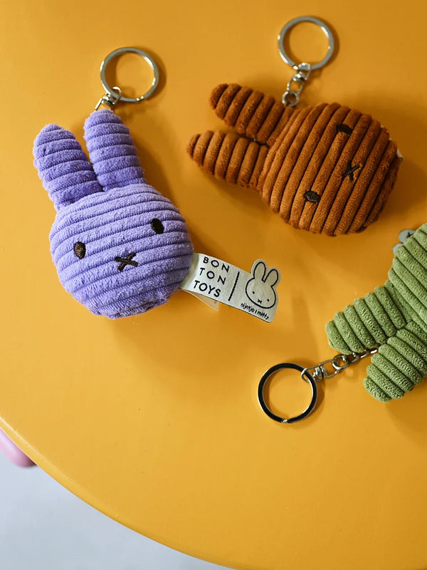 Bon Ton Toys - Miffy Flat Eco Corduroy Lilac Keychain
