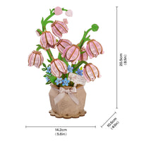Rowood Pink Lily of the Valley (TF003) - Wooden Flower Bouquet