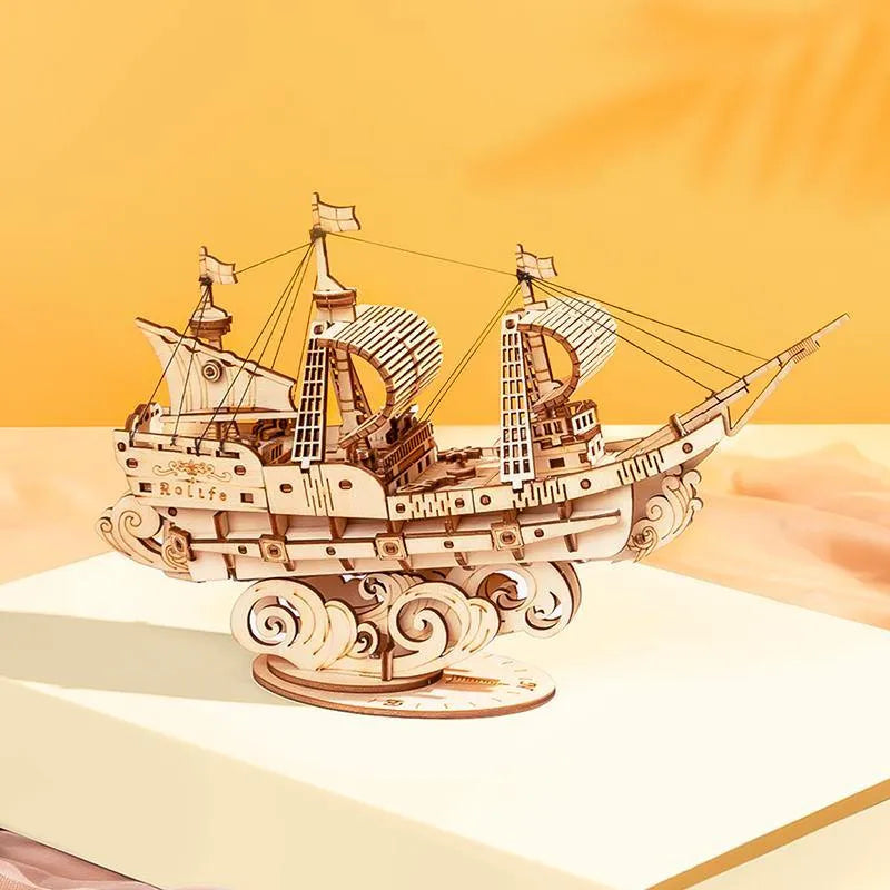 Rolife Sailling Ship (TG305) - Modern 3D Wooden Puzzle