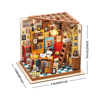 Sam's Study Library (DG102) - DIY Miniature House Kit