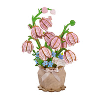 Rowood Pink Lily of the Valley (TF003) - Wooden Flower Bouquet