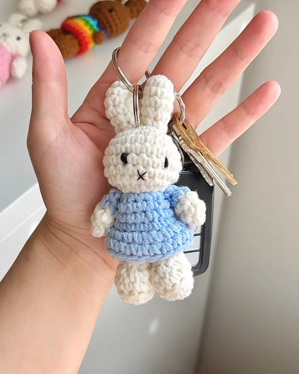 Miffy Pastel Blue Dress Handmade Keychain