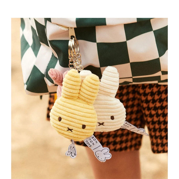 Bon Ton Toys - Miffy Flat Eco Corduroy Buttercream Keychain