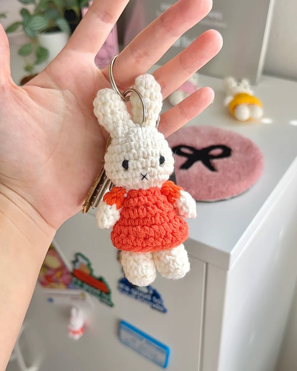 Miffy Handmade Orange Dress Keychain