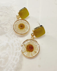 sunflower circle earrings