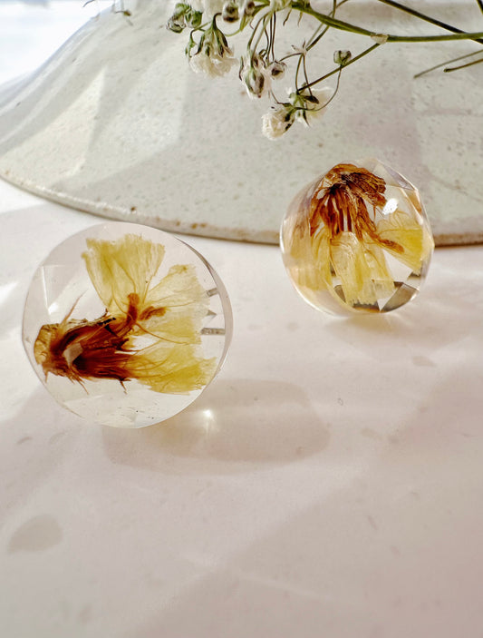 sunflower ball earrings