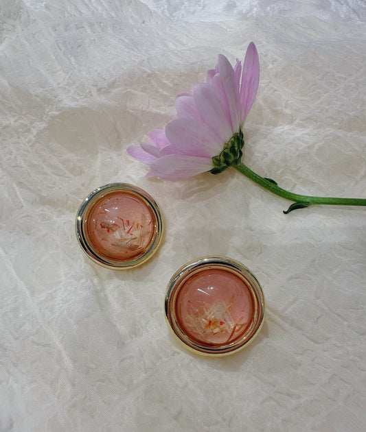 pink gold shard earrings