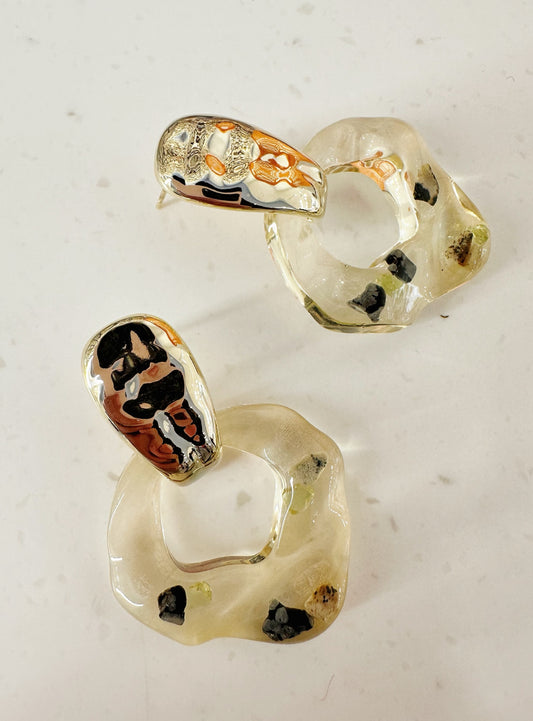 rocky loop earrings