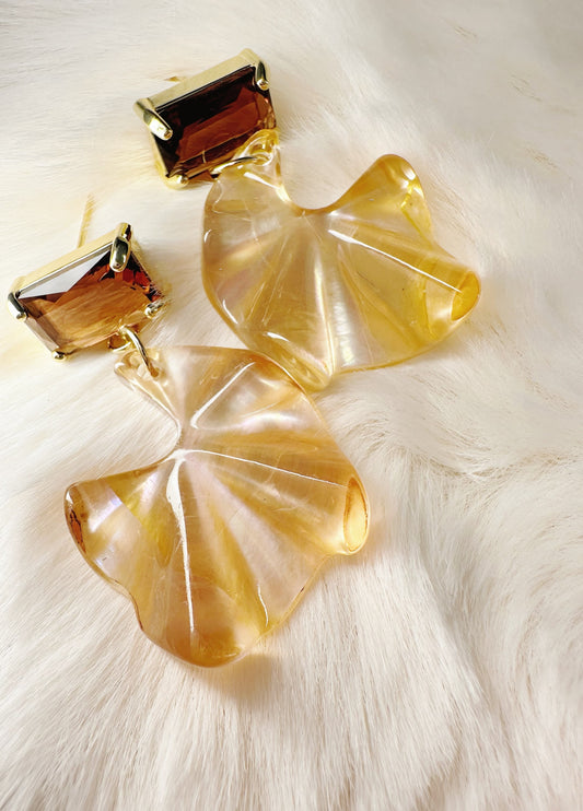 Golden shard earrings