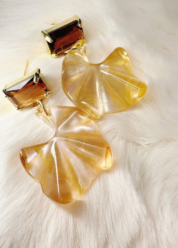 Golden shard earrings