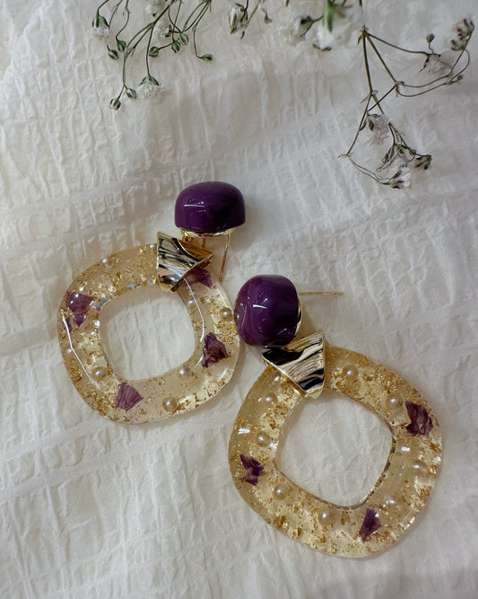 gold leaf earrings