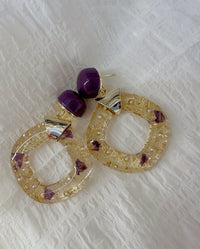 gold leaf earrings