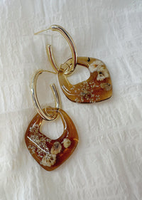 floral hoop earrings
