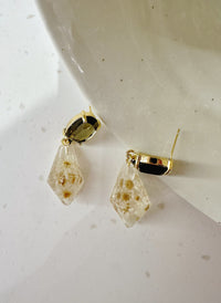 Crystal sunflower drop earrings
