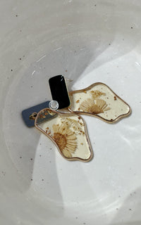 cloudy sunflower earrings