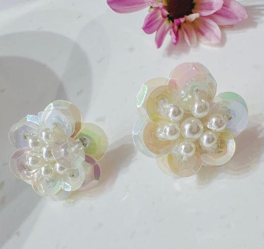 Radiant Pearl Petal Earrings