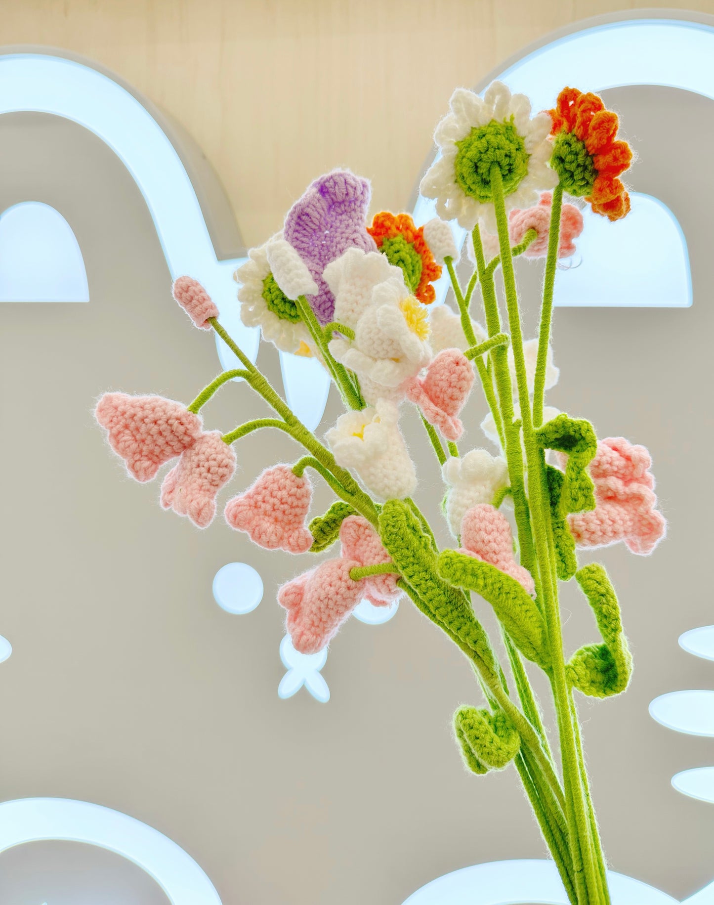 single stem handmade artificial flower