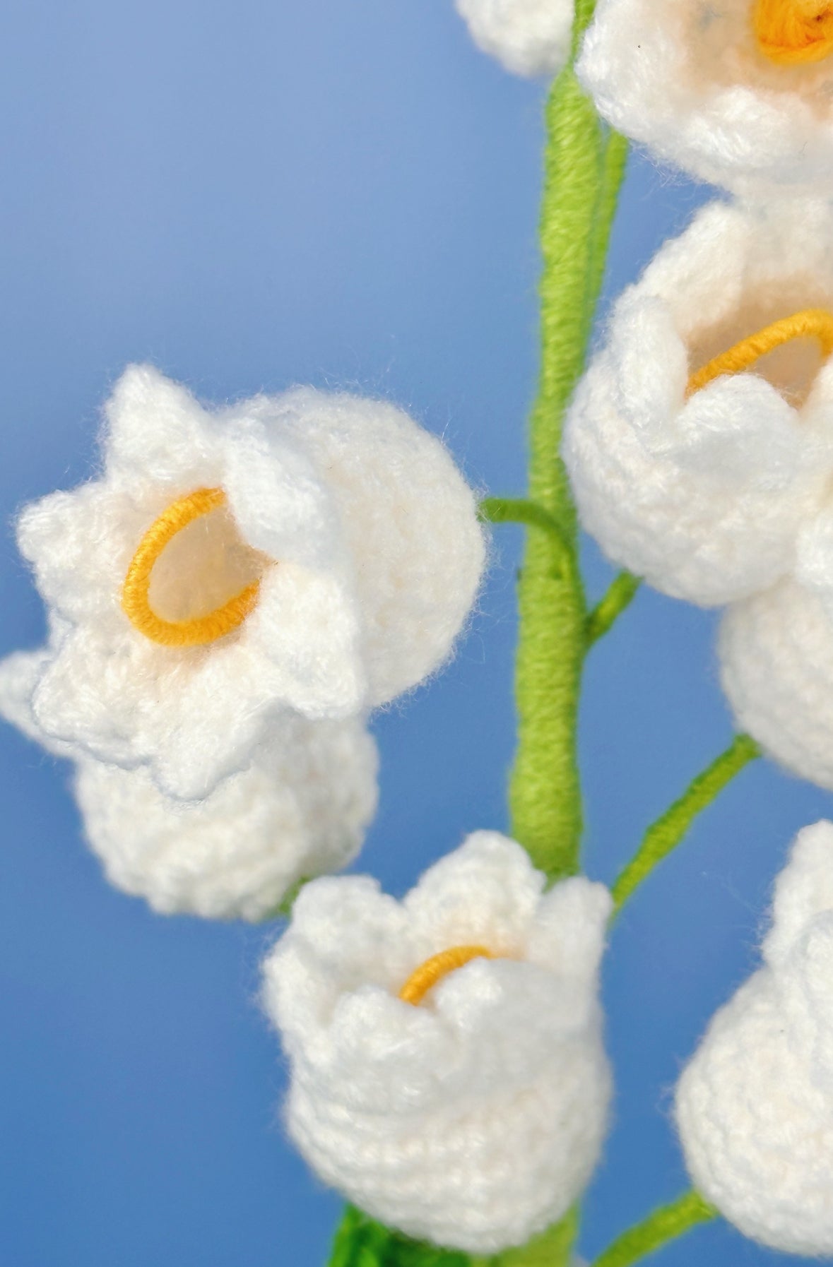 Artificial Lily Flowers with knitted pot