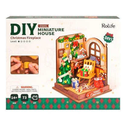 Robotime Rolife Christmas Fireplace Kit Multicoloured