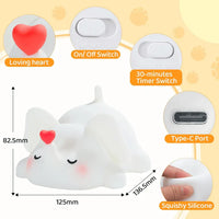 Loving Elephant Silicone Night Lamp