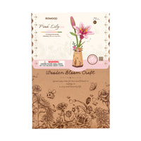 Rowood Pink Lily (TW071) - DIY Flower 3D Wooden Puzzle
