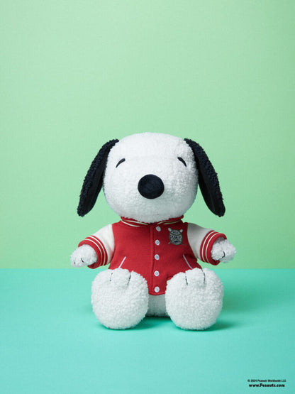 Snoopy Sitting with Varsity Jacket - 25 cm